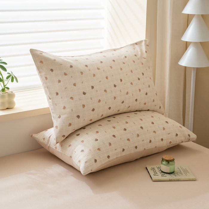 91家纺网 家纺一手货源 找家纺 （总）雯雨家纺 2026新款A类全棉有氧双层纱单枕套