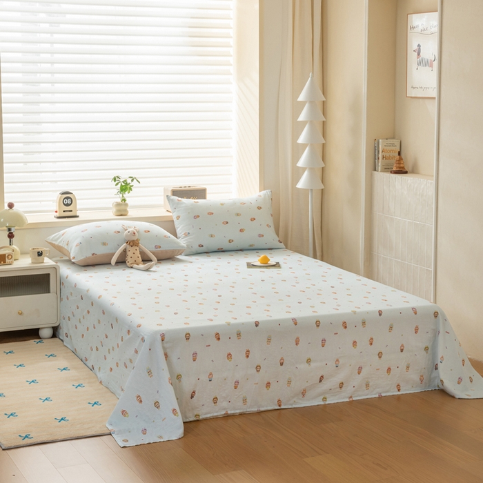 91家纺网 家纺一手货源 找家纺 雯雨家纺 2026新款A类全棉有氧双层纱单枕套 全棉双层纱枕套-布精灵