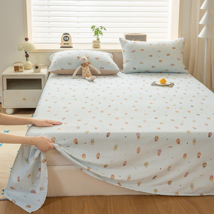 91家纺网 家纺一手货源 找家纺 雯雨家纺 2026新款A类全棉有氧双层纱单枕套 全棉双层纱枕套-布精灵