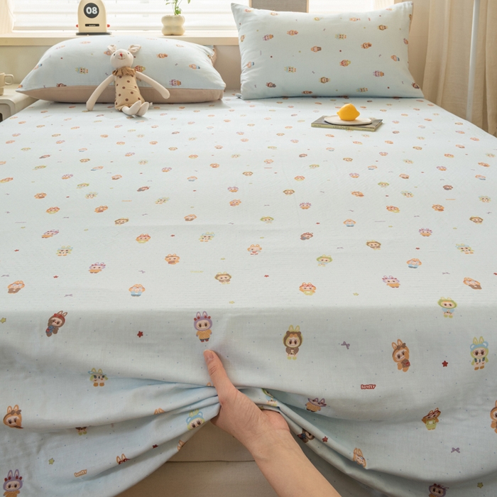 91家纺网 家纺一手货源 找家纺 雯雨家纺 2026新款A类全棉有氧双层纱单枕套 全棉双层纱枕套-布精灵