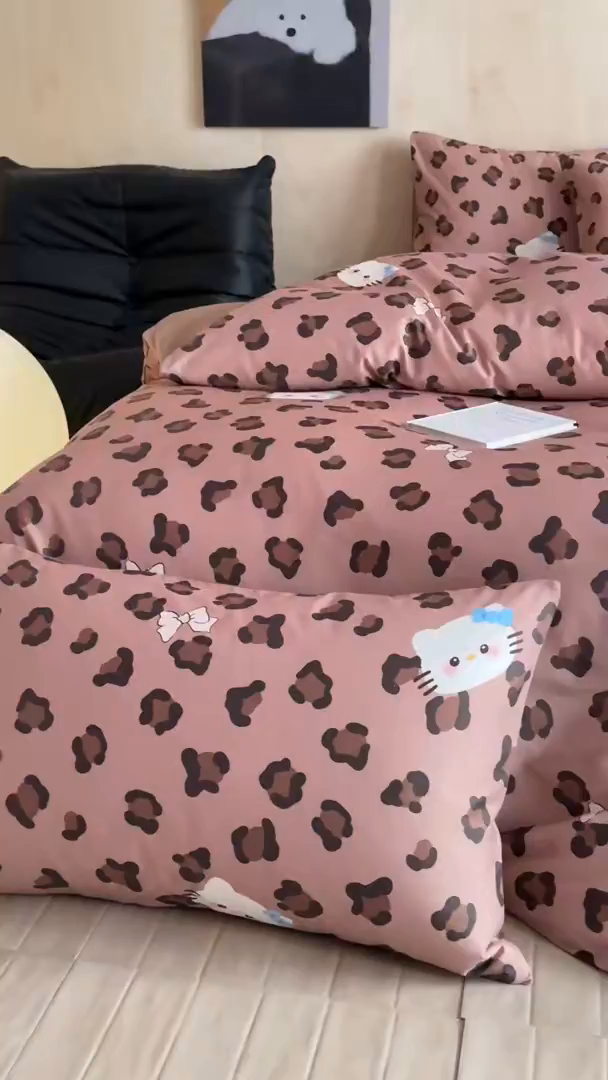 91家纺网 家纺一手货源 找家纺 （总）卧趣家纺 2026新款纯棉四件套高级100Pro全棉贡缎卡通四件套