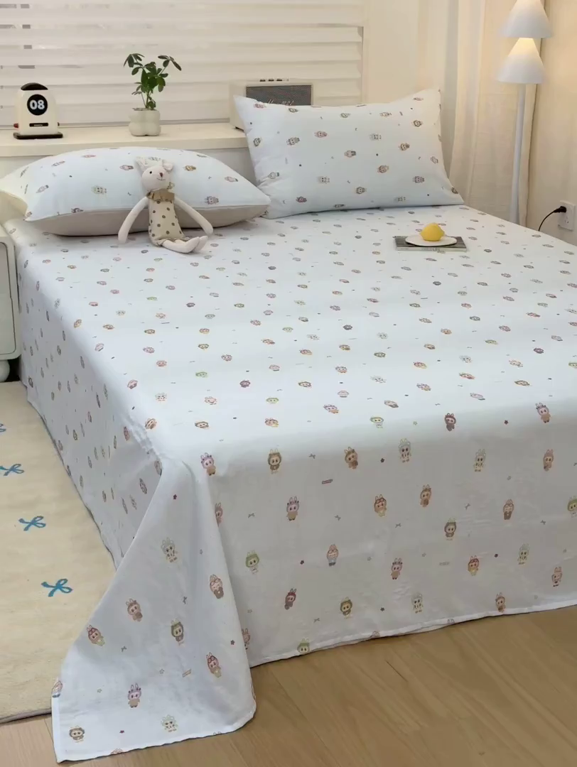 91家纺网 家纺一手货源 找家纺 雯雨家纺 2026新款A类全棉有氧双层纱单枕套 全棉双层纱枕套-布精灵