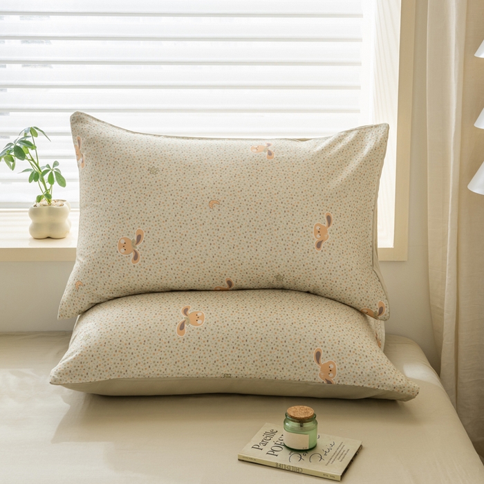 91家纺网 家纺一手货源 找家纺 雯雨家纺 2026新款A类全棉有氧双层纱单枕套 全棉双层纱枕套-梦香小筑