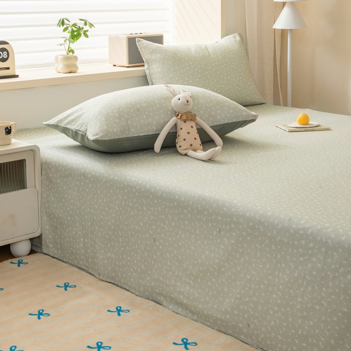 91家纺网 家纺一手货源 找家纺 雯雨家纺 2026新款A类全棉有氧双层纱单枕套 全棉双层纱枕套-秘密花园