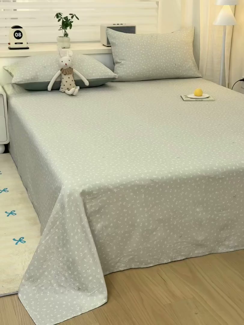 91家纺网 家纺一手货源 找家纺 雯雨家纺 2026新款A类全棉有氧双层纱单枕套 全棉双层纱枕套-秘密花园