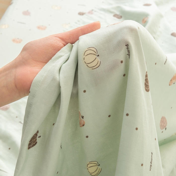 91家纺网 家纺一手货源 找家纺 雯雨家纺 2026新款A类全棉有氧双层纱单枕套 全棉双层纱枕套-南语绿