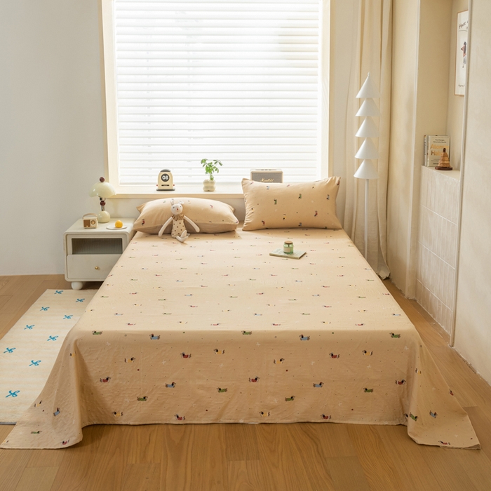 91家纺网 家纺一手货源 找家纺 雯雨家纺 2026新款A类全棉有氧双层纱单枕套 全棉双层纱枕套-皮皮狗