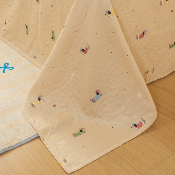 91家纺网 家纺一手货源 找家纺 雯雨家纺 2026新款A类全棉有氧双层纱单枕套 全棉双层纱枕套-皮皮狗