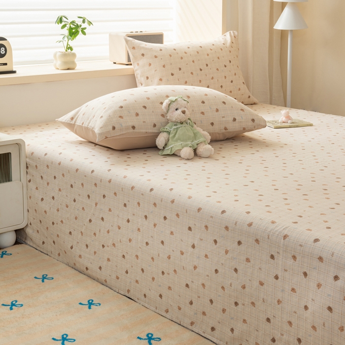 91家纺网 家纺一手货源 找家纺 雯雨家纺 2026新款A类全棉有氧双层纱单枕套 全棉双层纱枕套-文迪