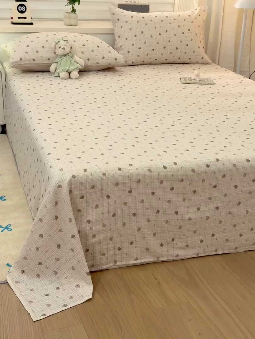 91家纺网 家纺一手货源 找家纺 雯雨家纺 2026新款A类全棉有氧双层纱单枕套 全棉双层纱枕套-文迪