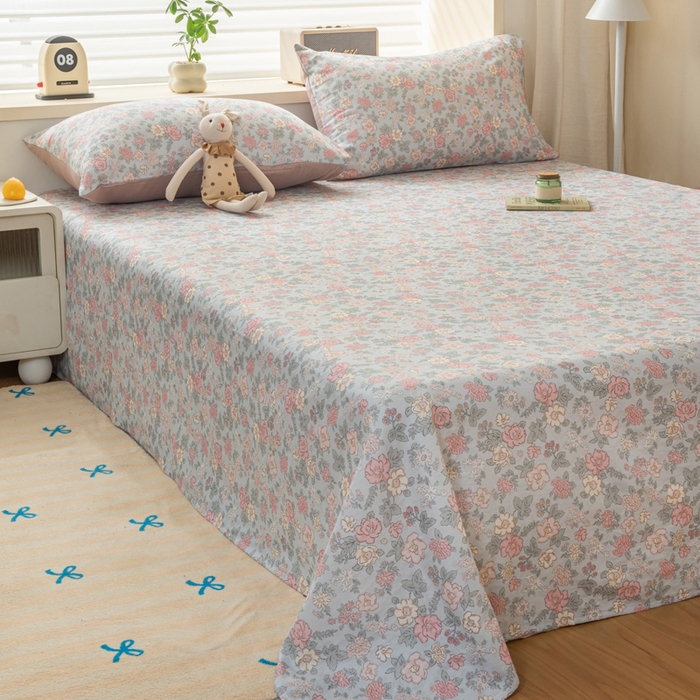 91家纺网 家纺一手货源 找家纺 雯雨家纺 2026新款A类全棉有氧双层纱单枕套 全棉双层纱枕套-香水繁花-兰