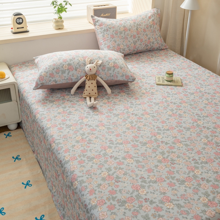 91家纺网 家纺一手货源 找家纺 雯雨家纺 2026新款A类全棉有氧双层纱单枕套 全棉双层纱枕套-香水繁花-兰