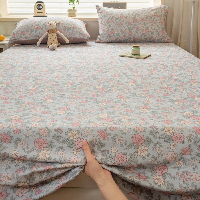 91家纺网 家纺一手货源 找家纺 雯雨家纺 2026新款A类全棉有氧双层纱单枕套 全棉双层纱枕套-香水繁花-兰