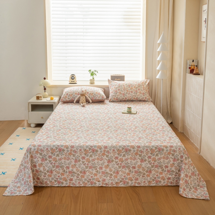 91家纺网 家纺一手货源 找家纺 雯雨家纺 2026新款A类全棉有氧双层纱单枕套 全棉双层纱枕套-香水繁花-米