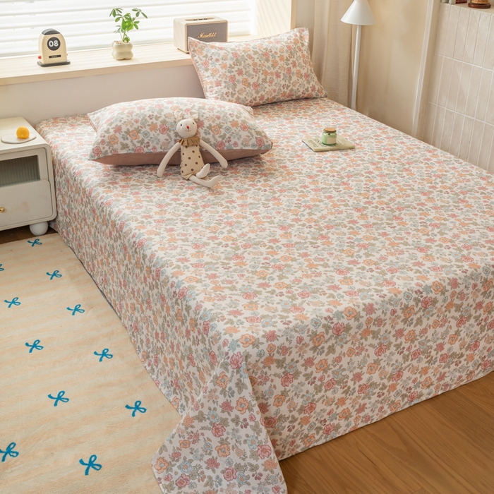 91家纺网 家纺一手货源 找家纺 雯雨家纺 2026新款A类全棉有氧双层纱单枕套 全棉双层纱枕套-香水繁花-米