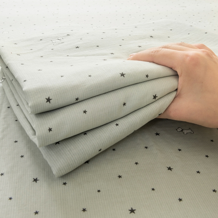 91家纺网 家纺一手货源 找家纺 雯雨家纺 2026新款A类全棉有氧双层纱单枕套 全棉双层纱枕套-星空犬