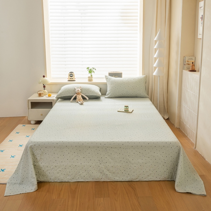 91家纺网 家纺一手货源 找家纺 雯雨家纺 2026新款A类全棉有氧双层纱单枕套 全棉双层纱枕套-星空犬