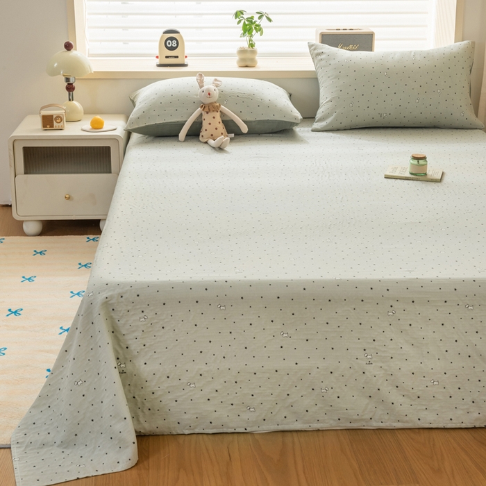 91家纺网 家纺一手货源 找家纺 雯雨家纺 2026新款A类全棉有氧双层纱单枕套 全棉双层纱枕套-星空犬