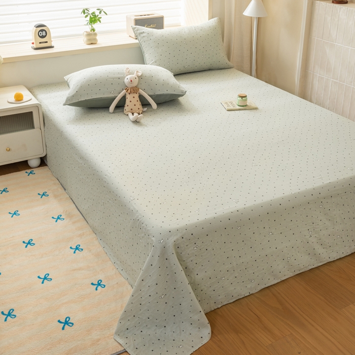 91家纺网 家纺一手货源 找家纺 雯雨家纺 2026新款A类全棉有氧双层纱单枕套 全棉双层纱枕套-星空犬