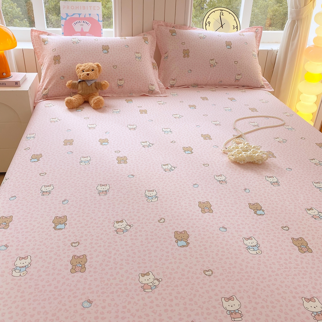 91家纺网 家纺一手货源 找家纺 金丝兔 2026新款纯棉印花单品床单系列 布偶假期