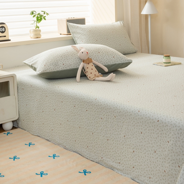 91家纺网 家纺一手货源 找家纺 雯雨家纺 2026新款A类全棉有氧双层纱单枕套 全棉双层纱枕套-雪妮