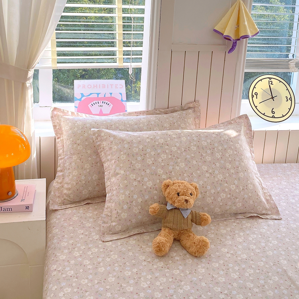 91家纺网 家纺一手货源 找家纺 金丝兔 2026新款纯棉印花单品床单系列 春野苍兰