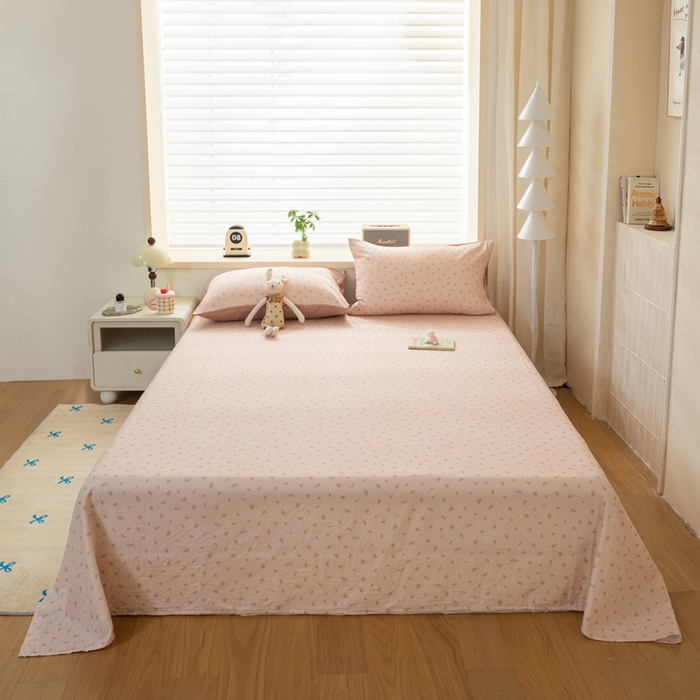 91家纺网 家纺一手货源 找家纺 雯雨家纺 2026新款A类全棉有氧双层纱单枕套 全棉双层纱枕套-叶香