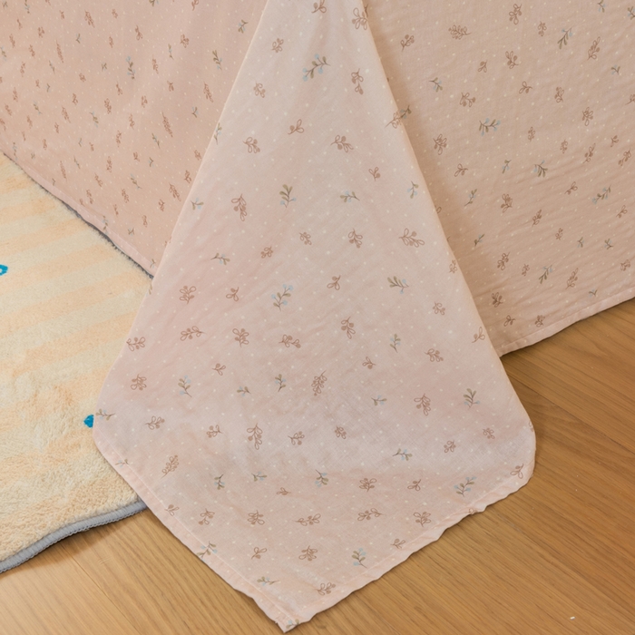 91家纺网 家纺一手货源 找家纺 雯雨家纺 2026新款A类全棉有氧双层纱单枕套 全棉双层纱枕套-叶香