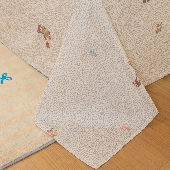 91家纺网 家纺一手货源 找家纺 雯雨家纺 2026新款A类全棉有氧双层纱单枕套 全棉双层纱枕套-朱迪熊-米