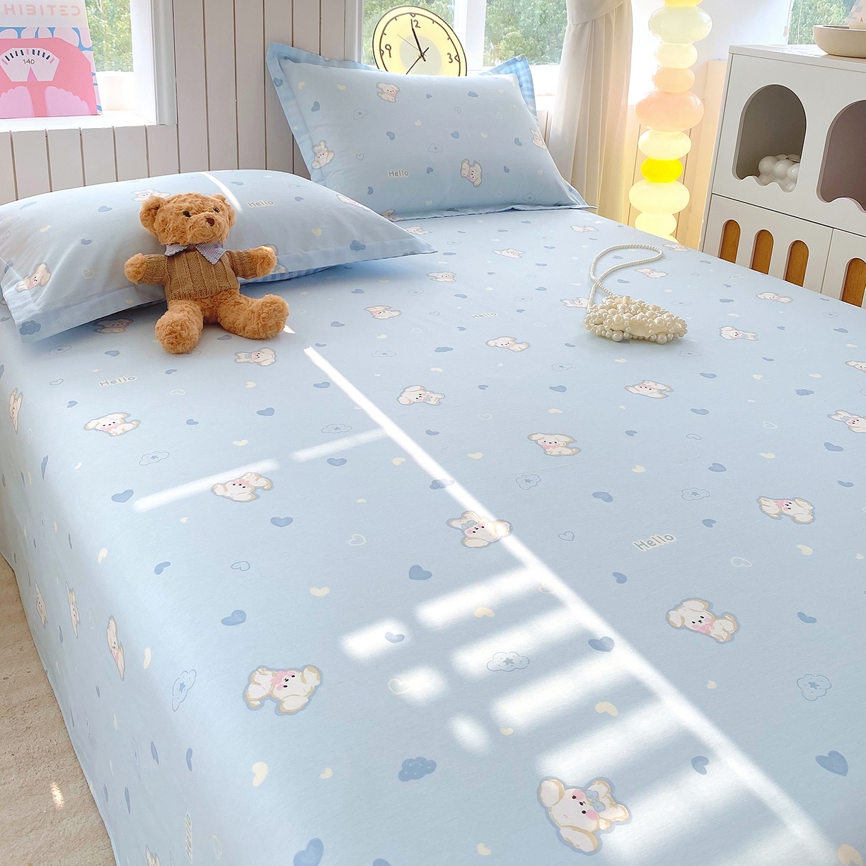 91家纺网 家纺一手货源 找家纺 金丝兔 2026新款纯棉印花单品床单系列 哈基米