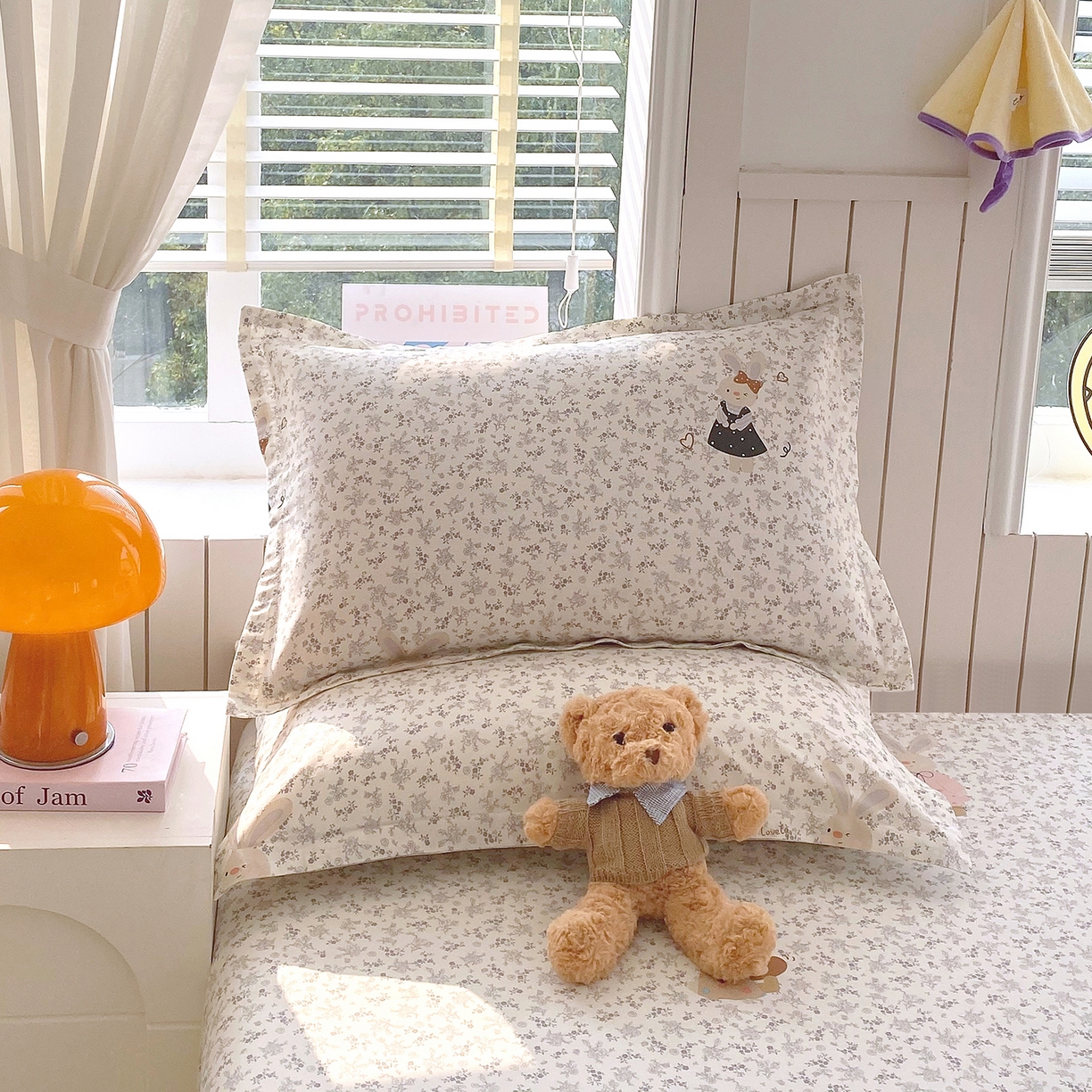 91家纺网 家纺一手货源 找家纺 金丝兔 2026新款纯棉印花单品床单系列 吉吉兔