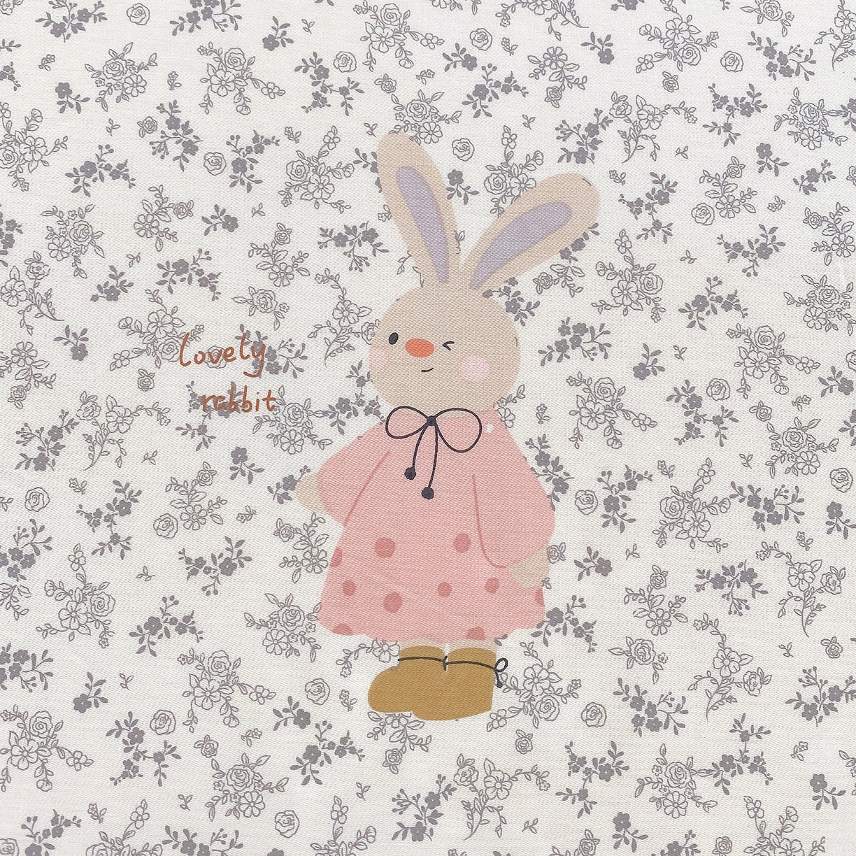 91家纺网 家纺一手货源 找家纺 金丝兔 2026新款纯棉印花单品床单系列 吉吉兔