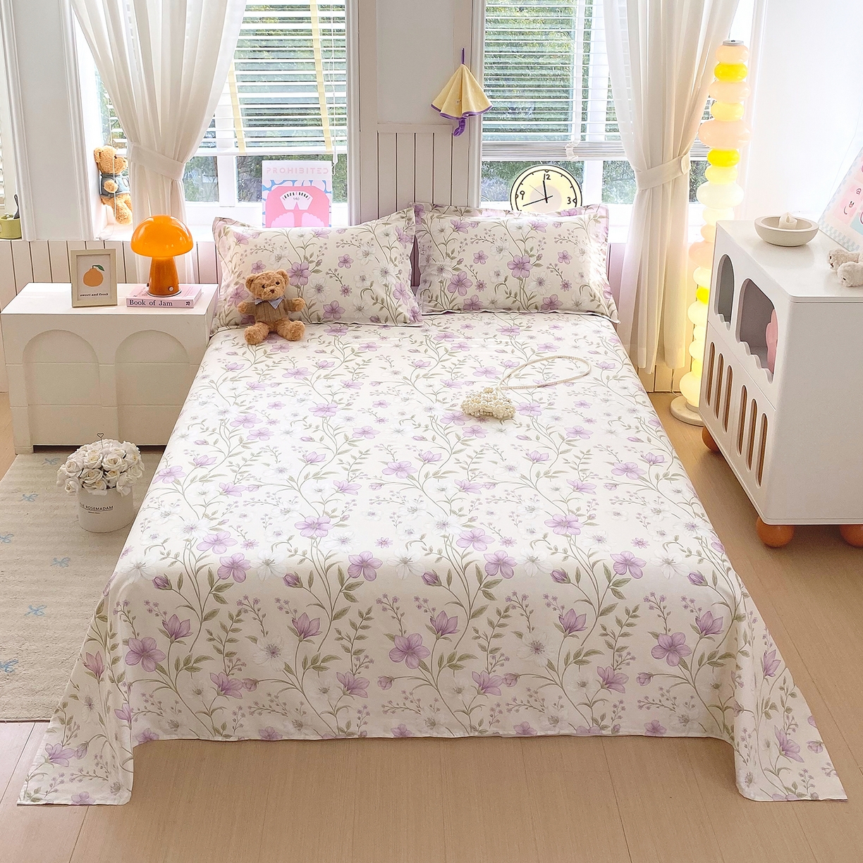 金丝兔 2026新款纯棉印花单品床单系列 慕荷