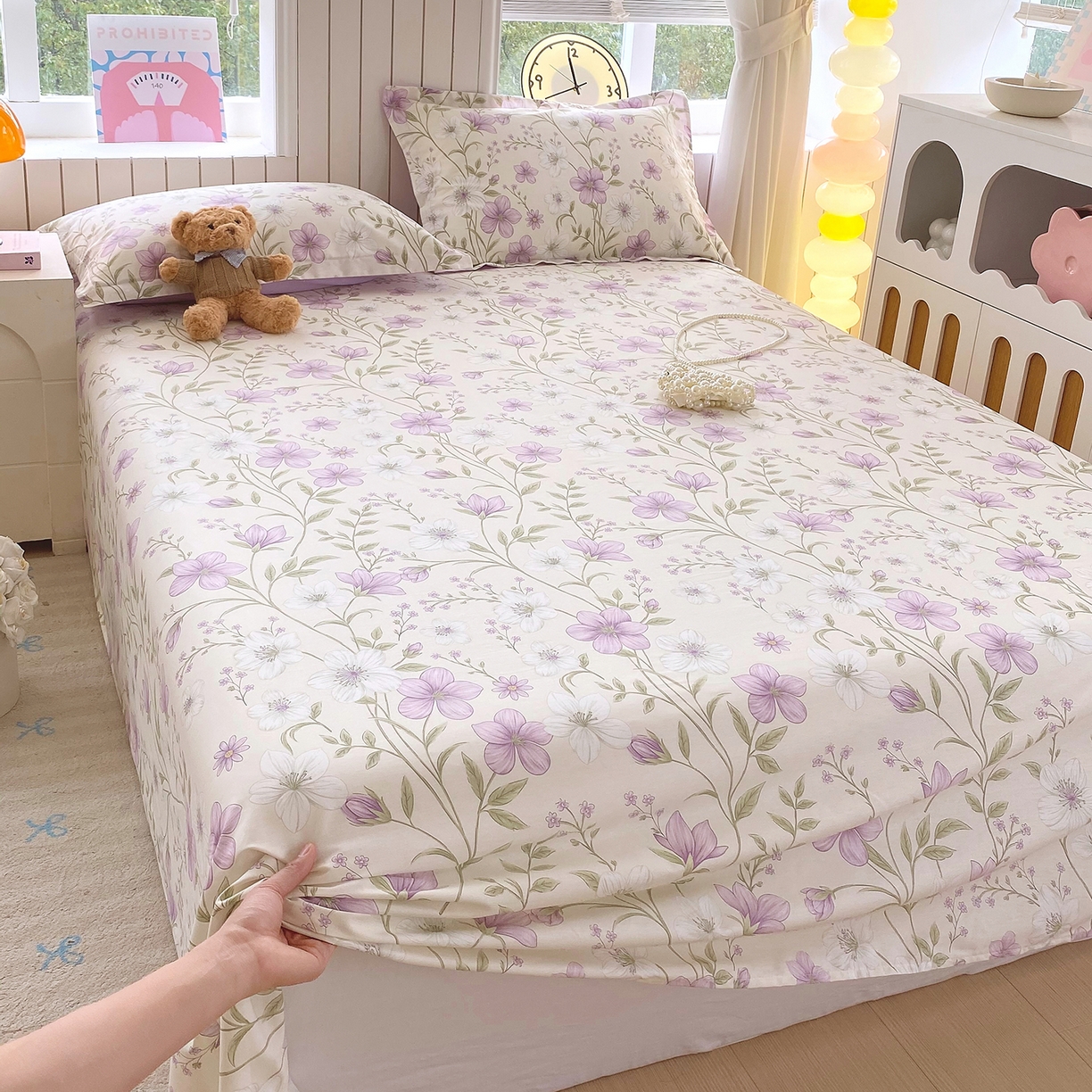 91家纺网 家纺一手货源 找家纺 金丝兔 2026新款纯棉印花单品床单系列 慕荷