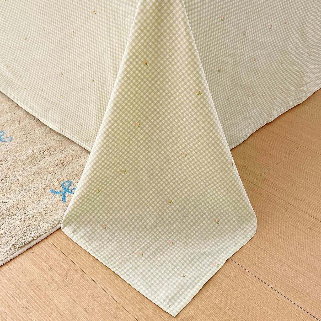 91家纺网 家纺一手货源 找家纺 金丝兔 2026新款纯棉印花单品床单系列 泡芙小花