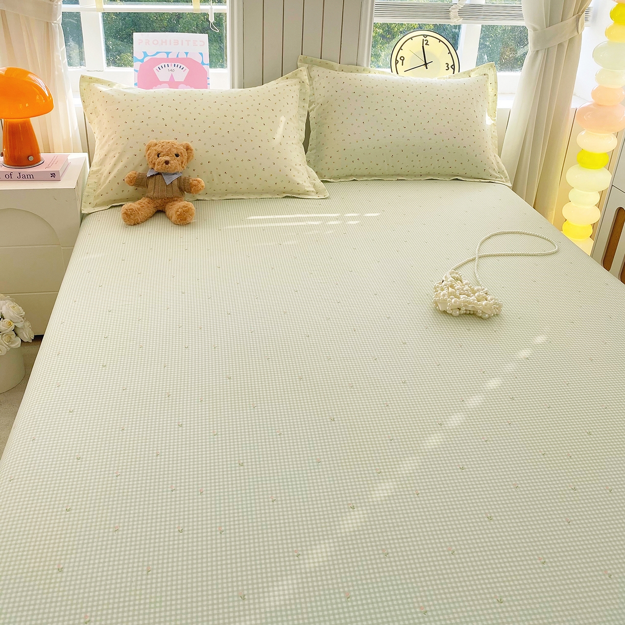 91家纺网 家纺一手货源 找家纺 金丝兔 2026新款纯棉印花单品床单系列 泡芙小花