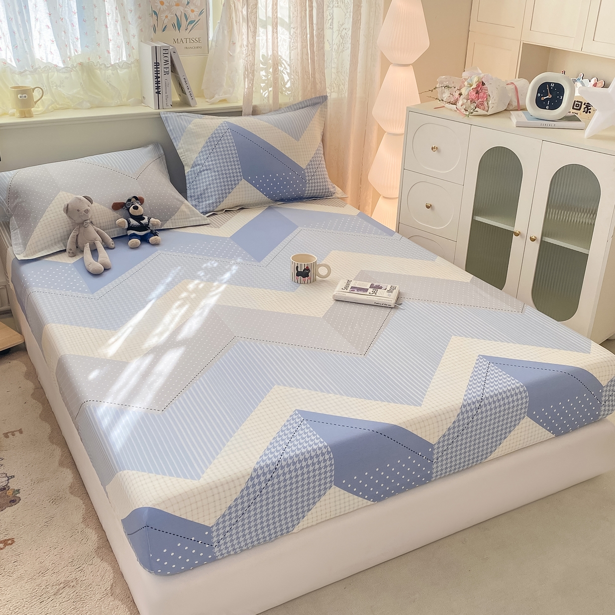 91家纺网 家纺一手货源 找家纺 花梦欣 2026新款全棉印花单品系列-单床笠 光辉岁月