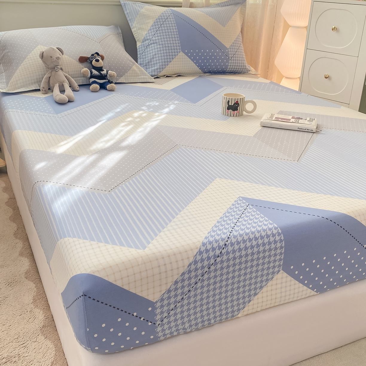 91家纺网 家纺一手货源 找家纺 花梦欣 2026新款全棉印花单品系列-单床笠 光辉岁月