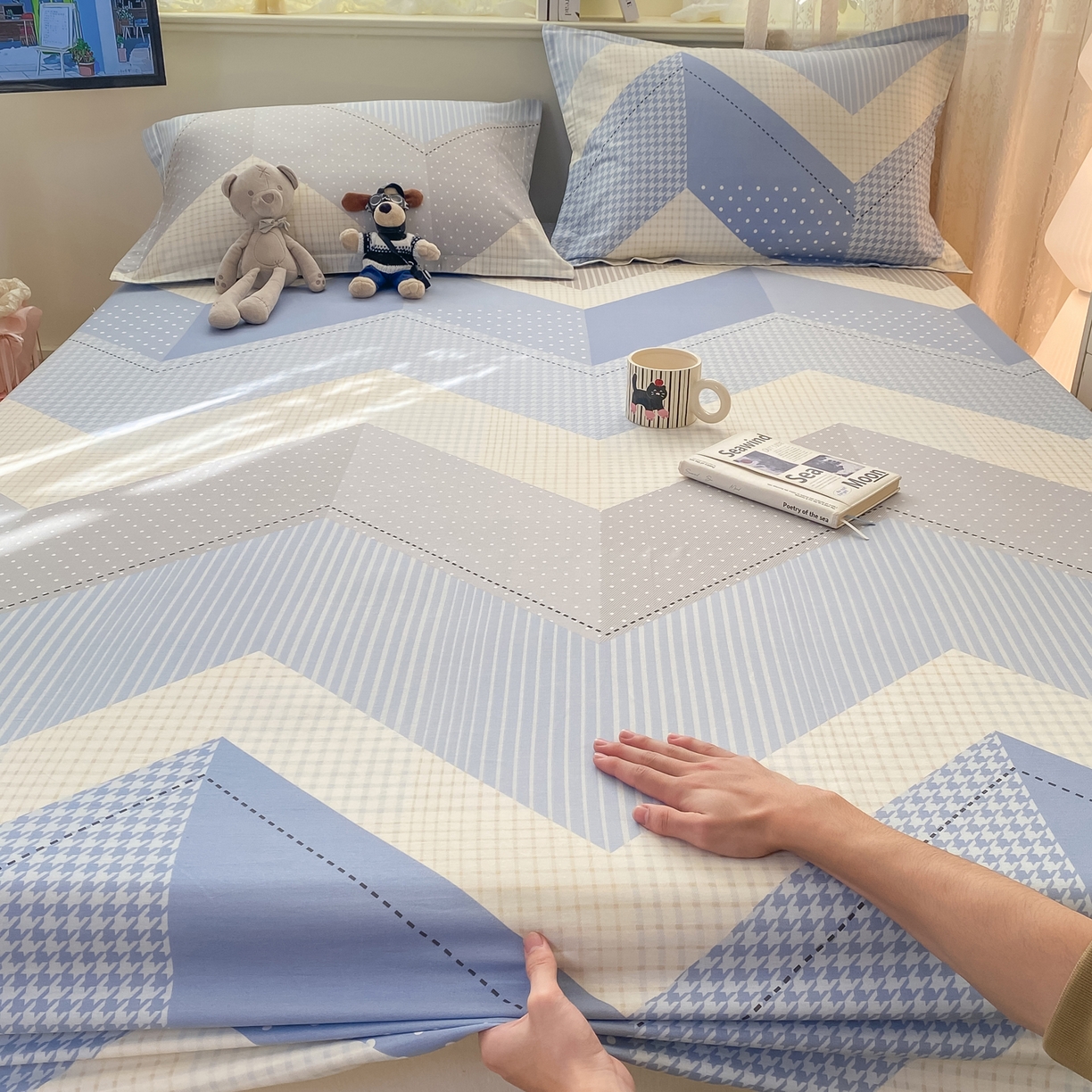 91家纺网 家纺一手货源 找家纺 花梦欣 2026新款全棉印花单品系列-单床笠 光辉岁月