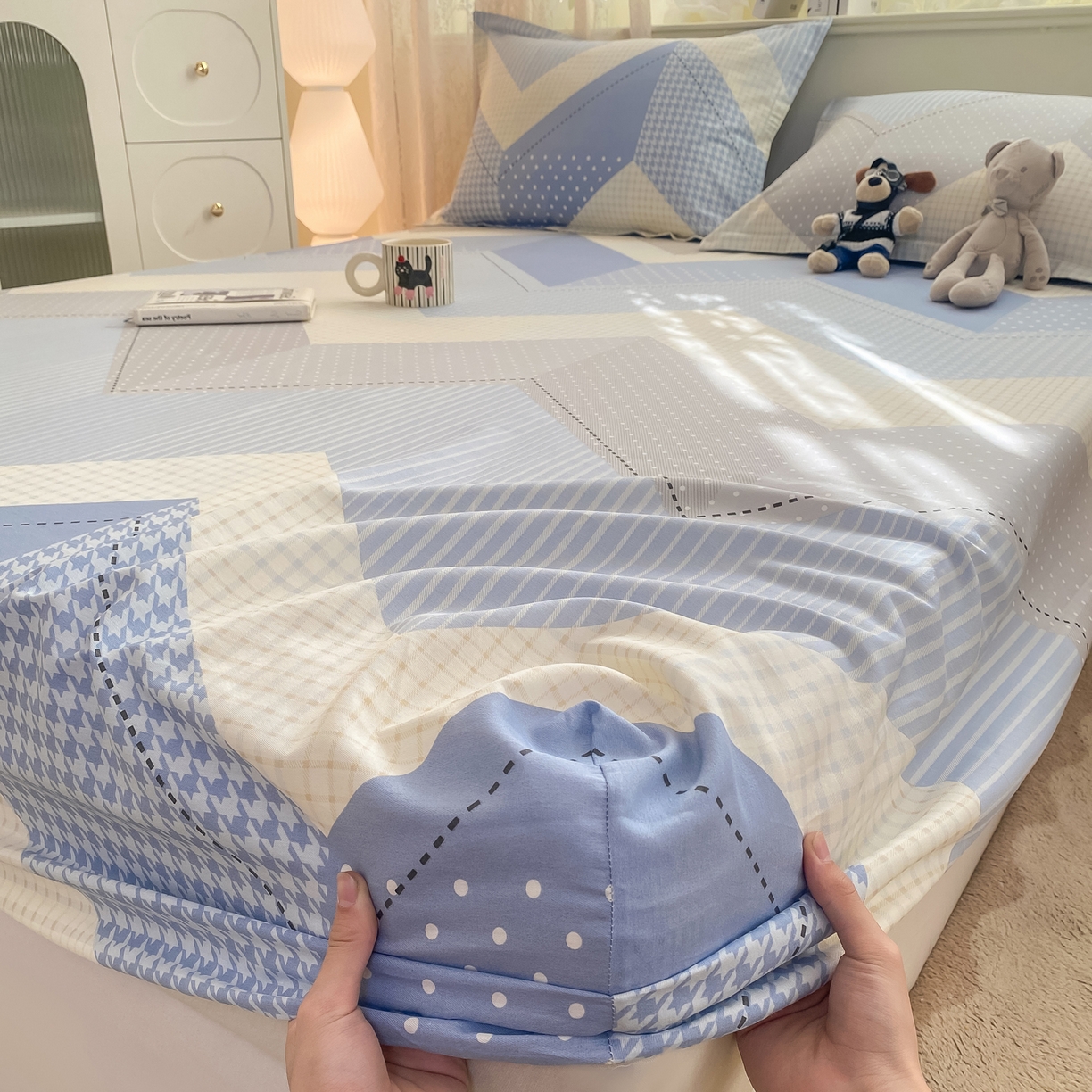 91家纺网 家纺一手货源 找家纺 花梦欣 2026新款全棉印花单品系列-单床笠 光辉岁月