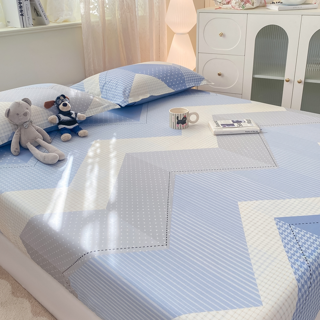 91家纺网 家纺一手货源 找家纺 花梦欣 2026新款全棉印花单品系列-单床笠 光辉岁月