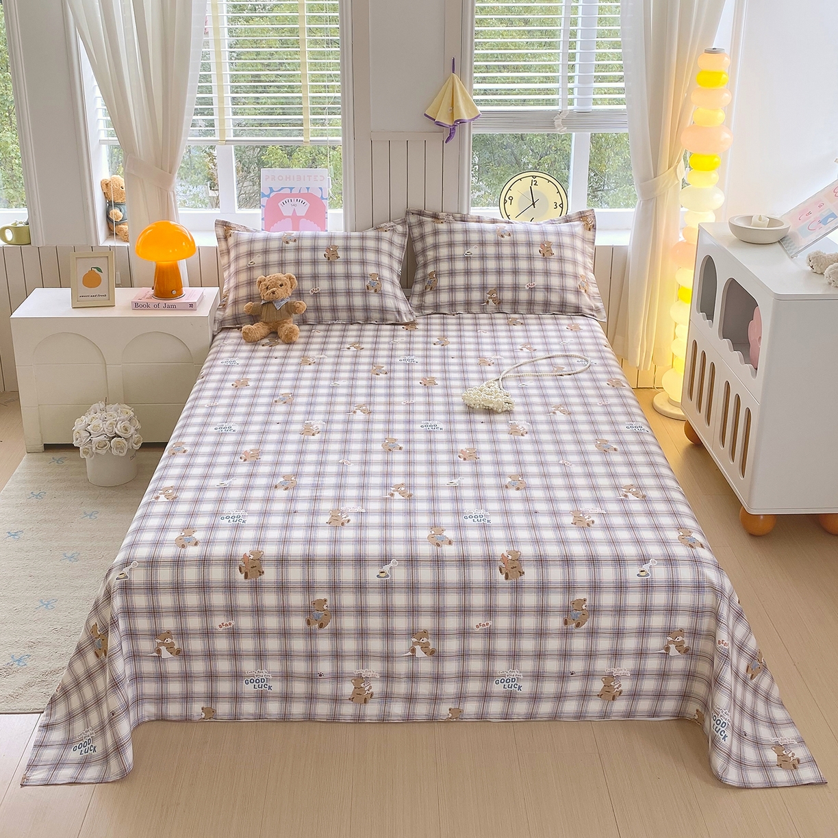 金丝兔 2026新款纯棉印花单品床单系列 星点漫语