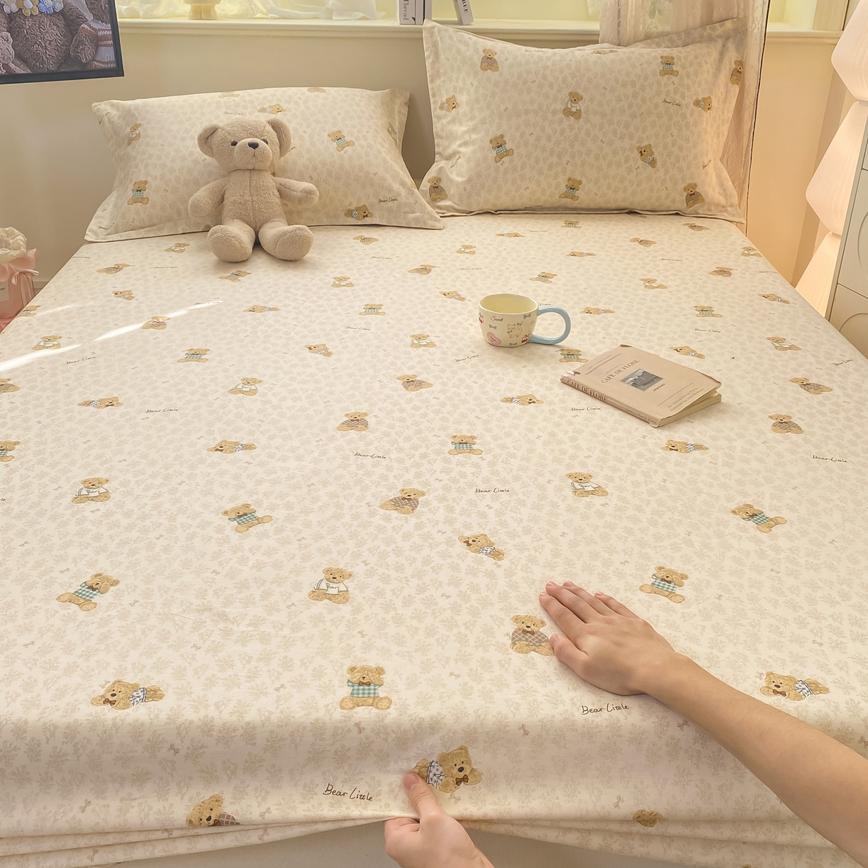 91家纺网 家纺一手货源 找家纺 花梦欣 2026新款全棉印花单品系列-单床笠 果酱电台