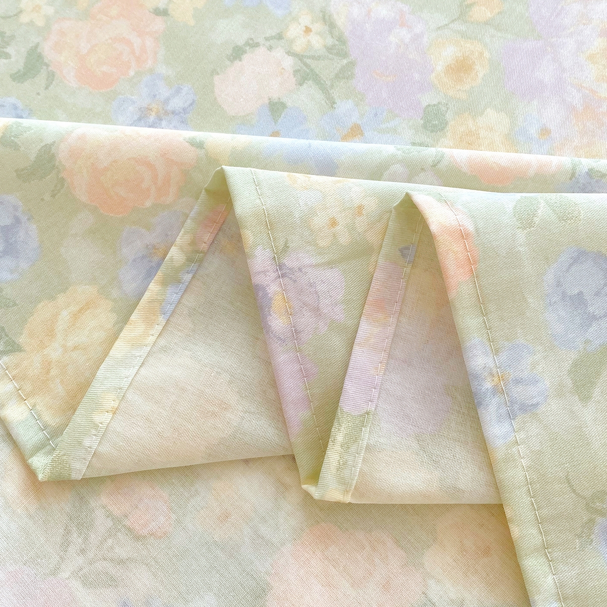 91家纺网 家纺一手货源 找家纺 金丝兔 2026新款纯棉印花单品床单系列 栀子花语