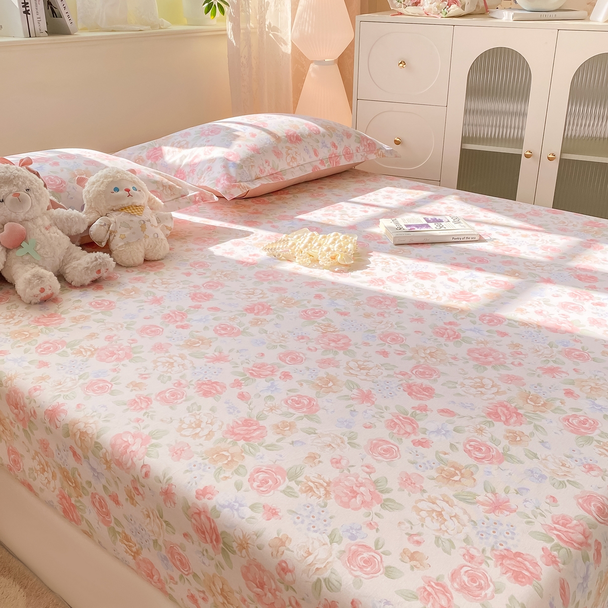 91家纺网 家纺一手货源 找家纺 花梦欣 2026新款全棉印花单品系列-单床笠 花恋