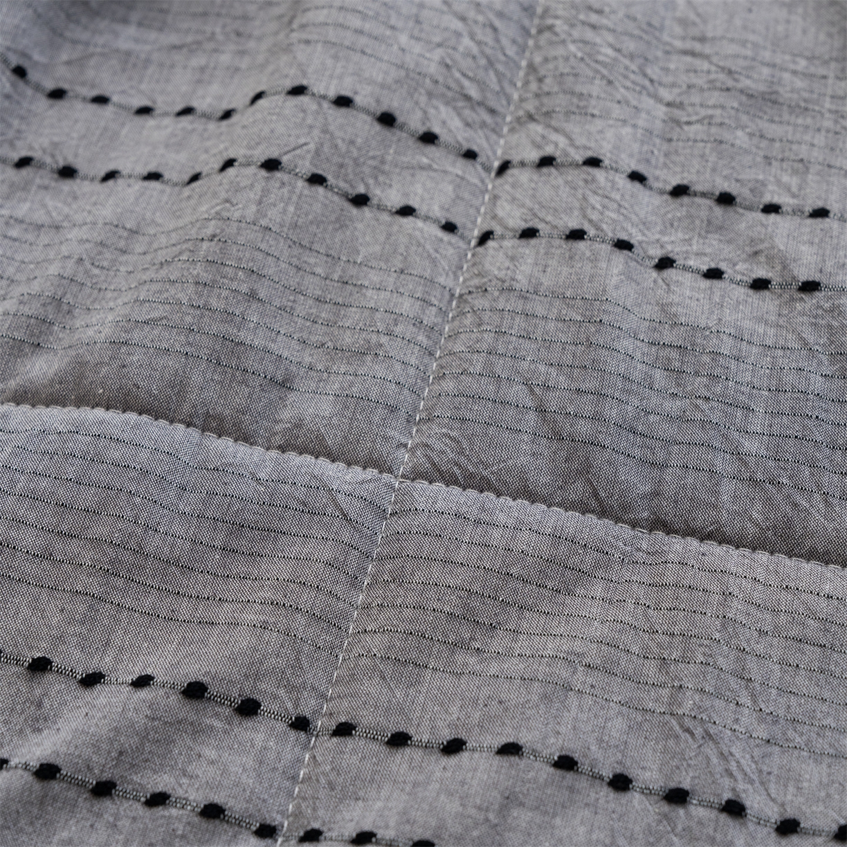 91家纺网 家纺一手货源 找家纺 被窝家纺 2026新款米粒提花全棉水洗棉新疆棉花夏被夏凉被空调被四件套 米粒-炭灰