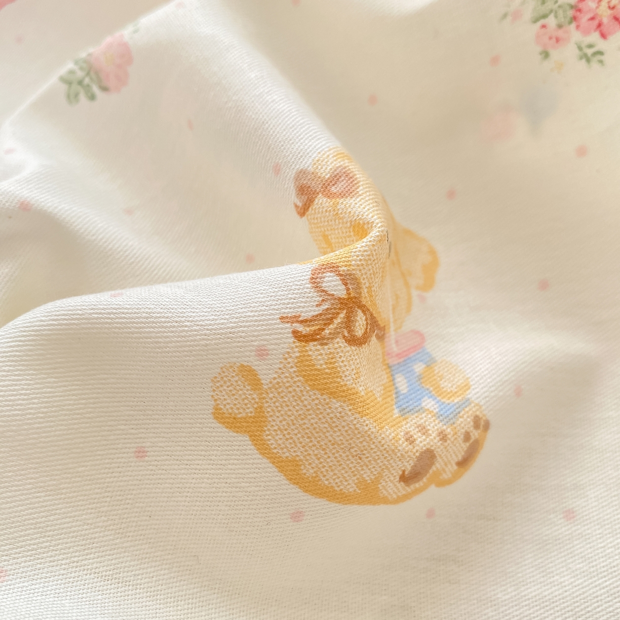 91家纺网 家纺一手货源 找家纺 花梦欣 2026新款全棉印花单品系列-单床笠 酷卡小狗