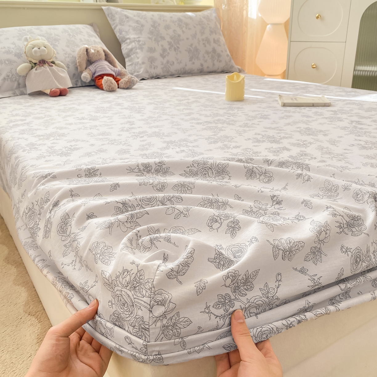 花梦欣 2026新款全棉印花单品系列-单床笠 摩菲