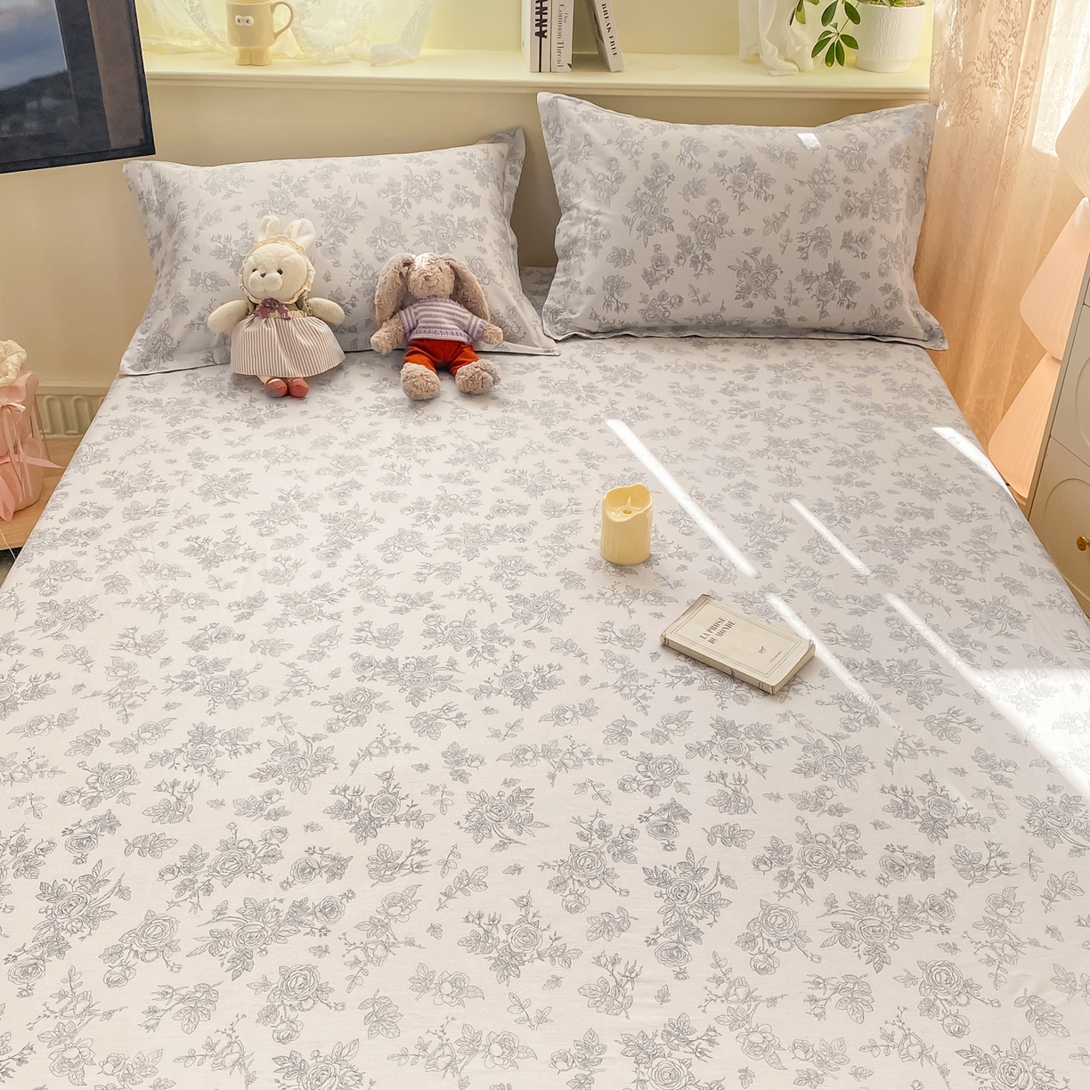 91家纺网 家纺一手货源 找家纺 花梦欣 2026新款全棉印花单品系列-单床笠 摩菲