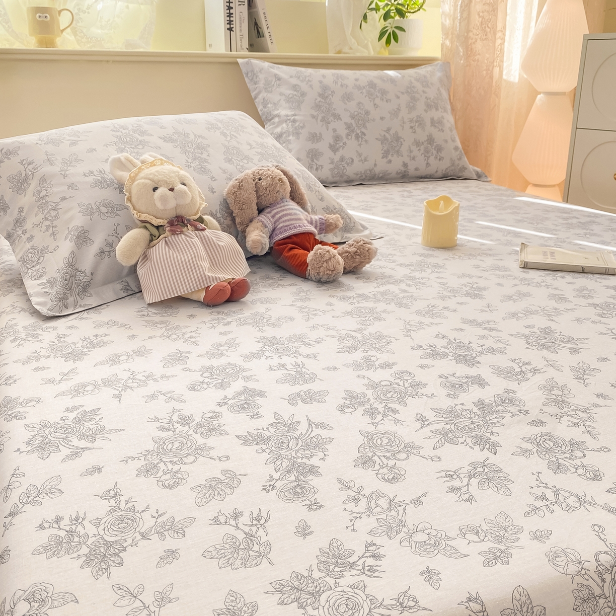 91家纺网 家纺一手货源 找家纺 花梦欣 2026新款全棉印花单品系列-单床笠 摩菲